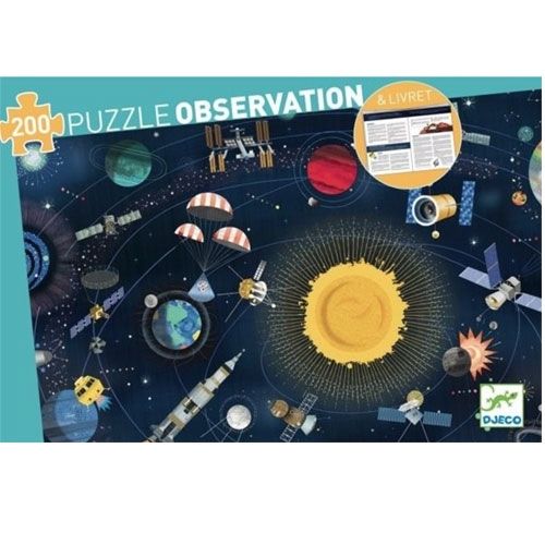 djeco puzzel observation space   boekje - 200st