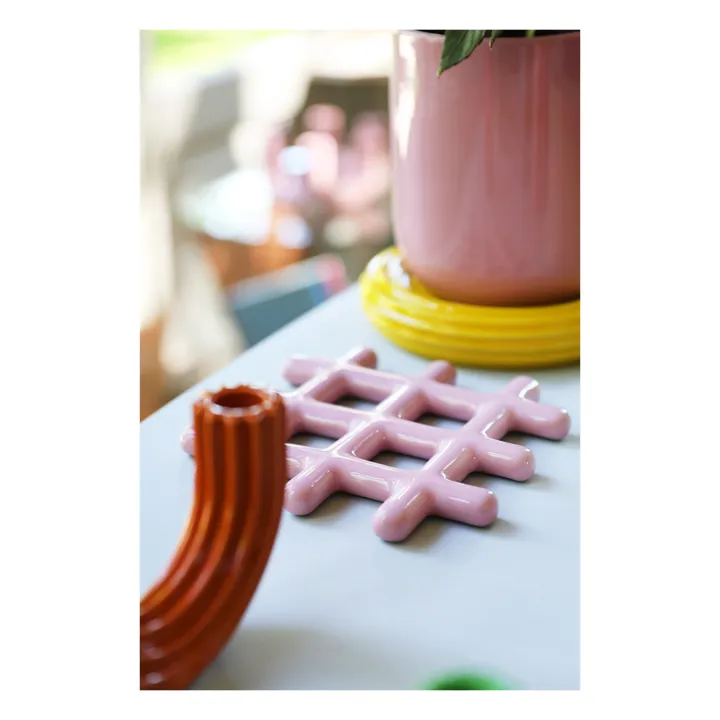 &Klevering Dessous de plat Grid | Rose