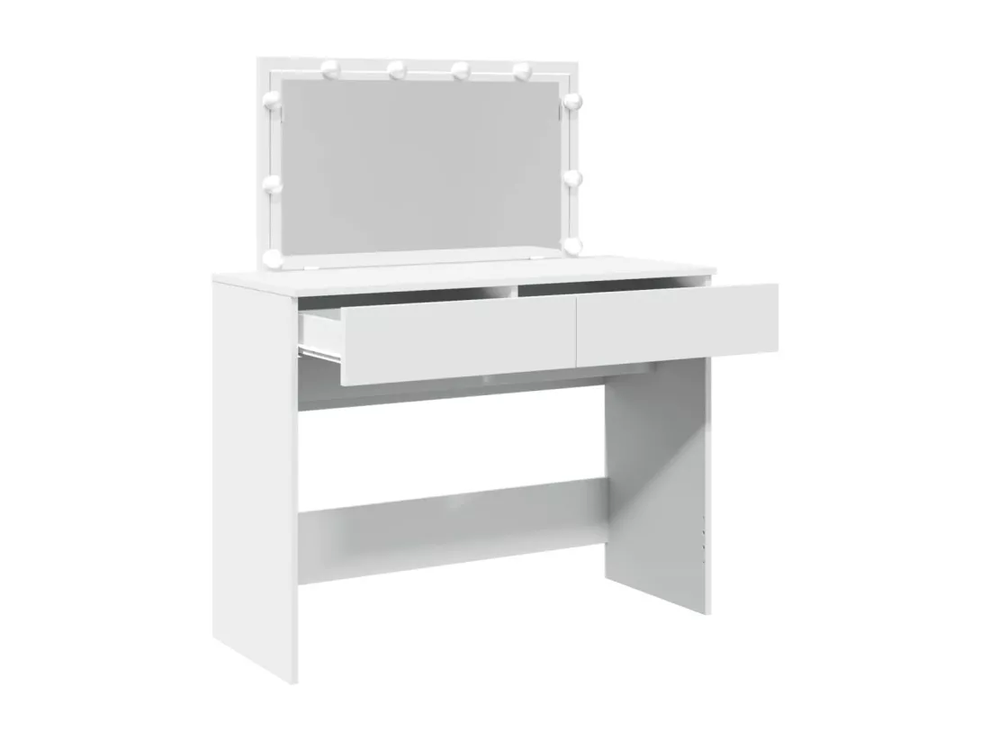 Coiffeuse avec LED blanc 100x40x120 cm