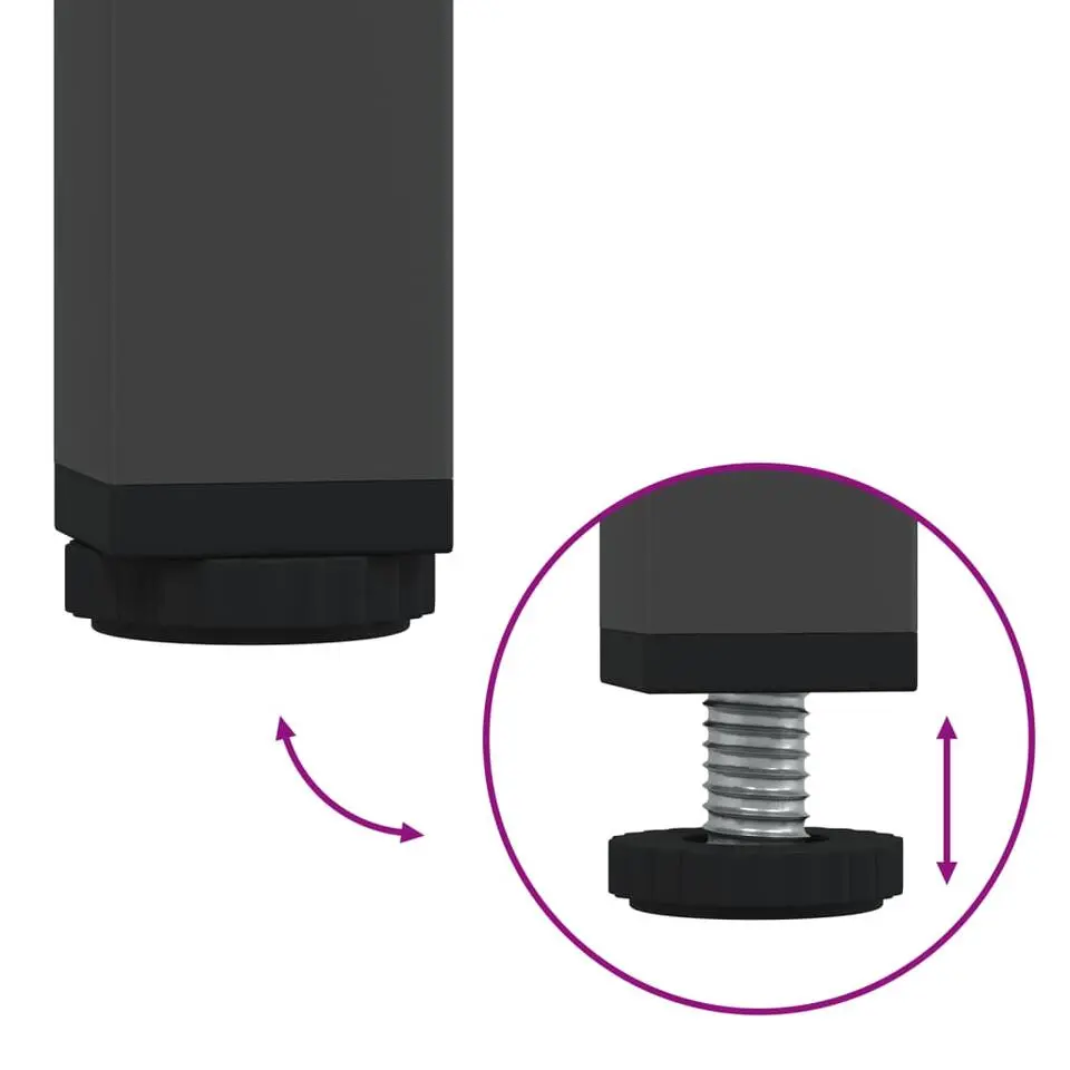 vidaXL - Nachtkastje - Zwart - Staal - 2 stuks