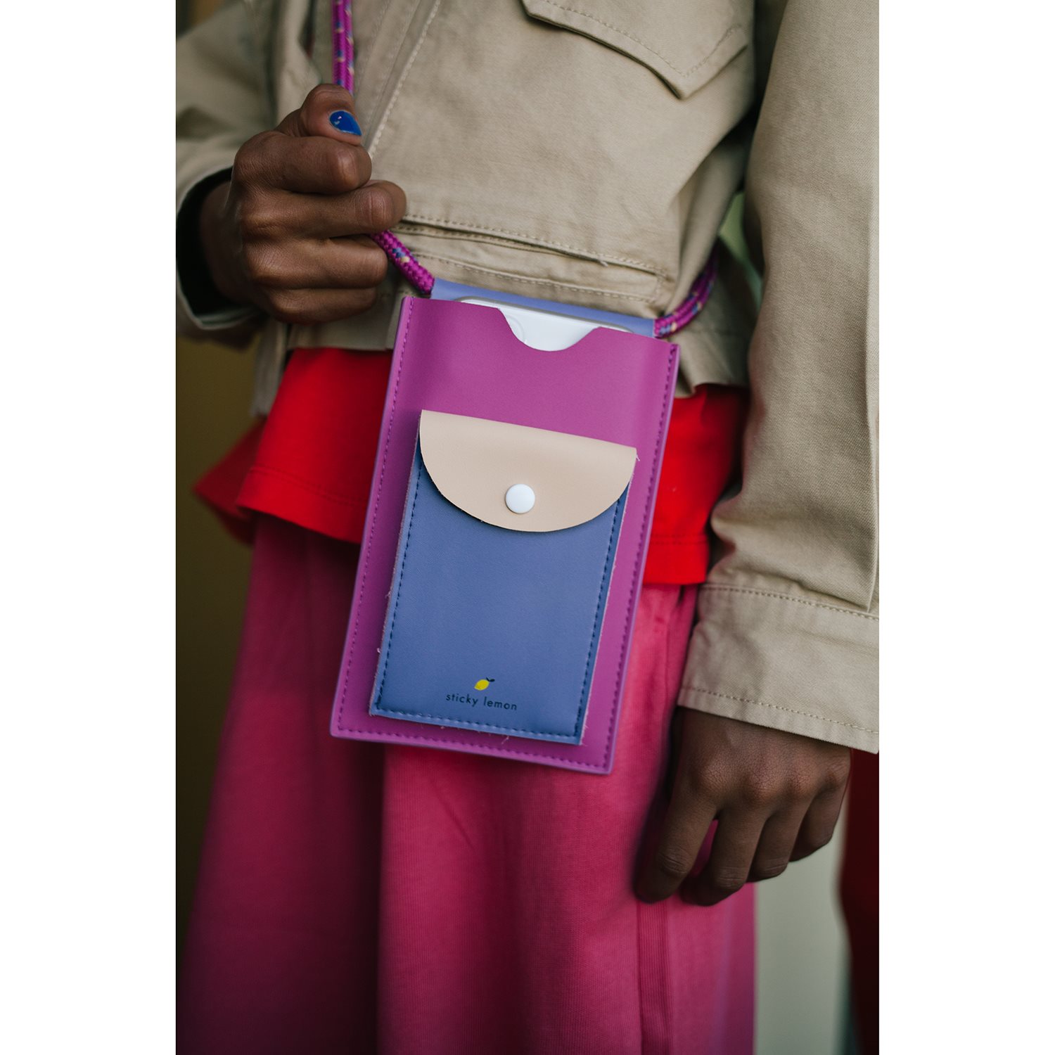 Sticky Lemon Better Together Phone Pouch gymnastic pink