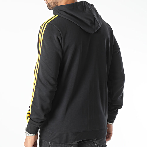 Sweat Zippé Capuche A Bandes Juventus HZ4966 Noir