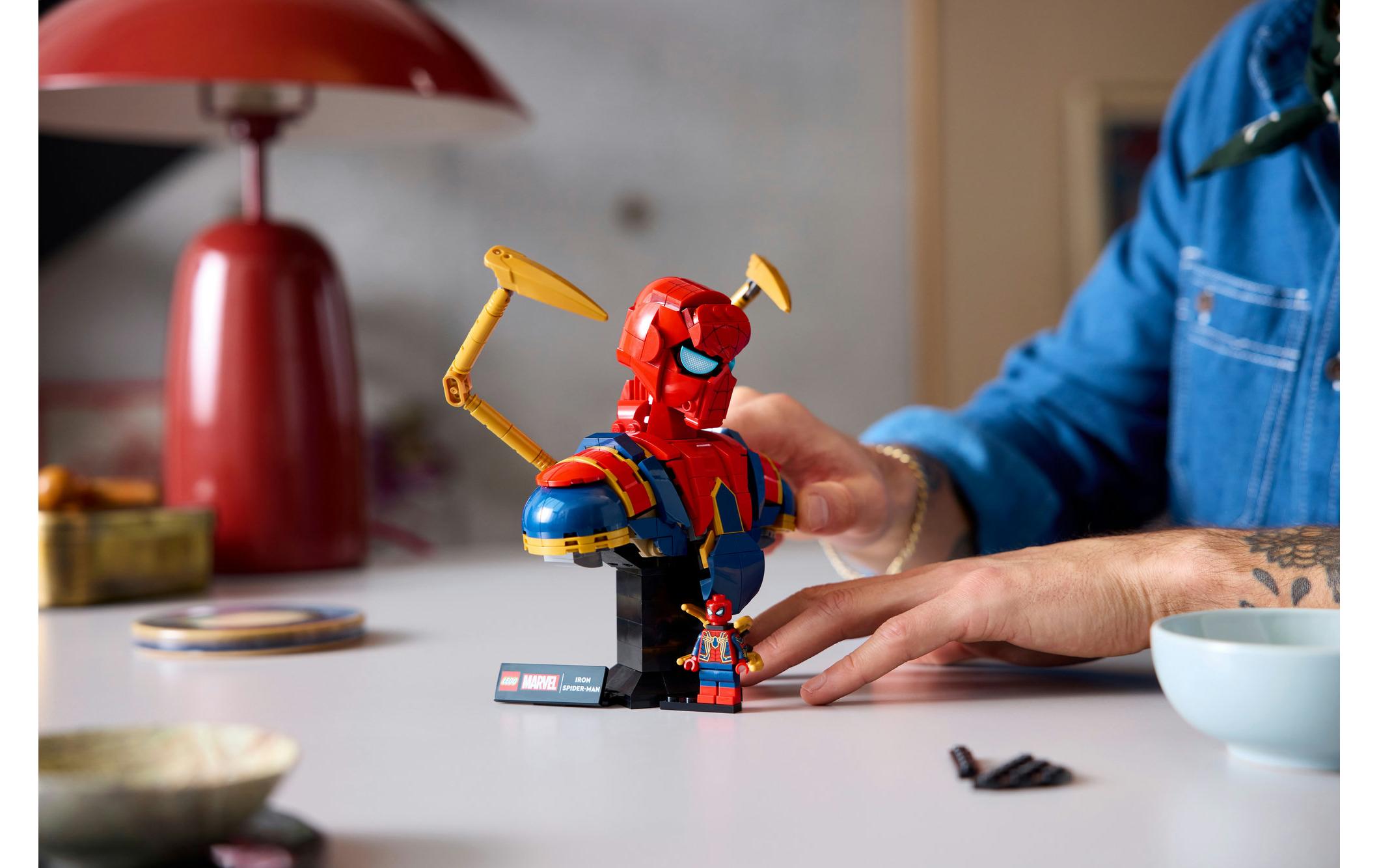 Marvel Iron Spider-Man Büste 76326Bauset für erwachsene Fans