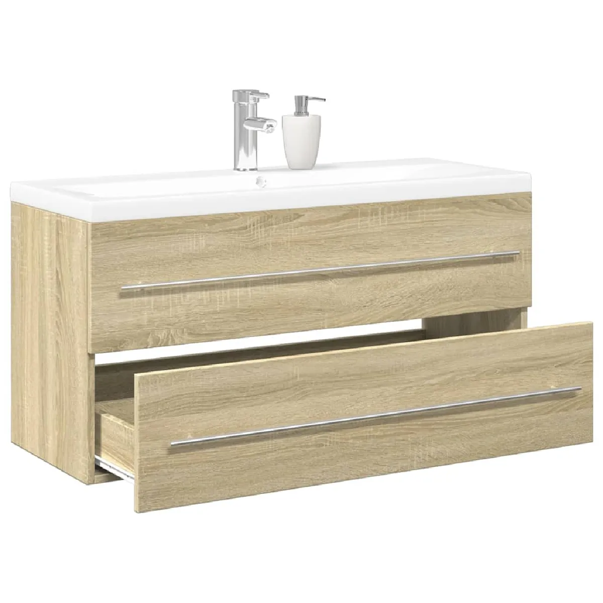 vidaXL Ensemble salle de bain 2 pcs chêne sonoma