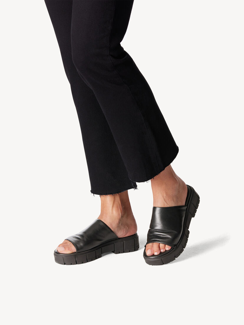 Leren Slipper - zwart