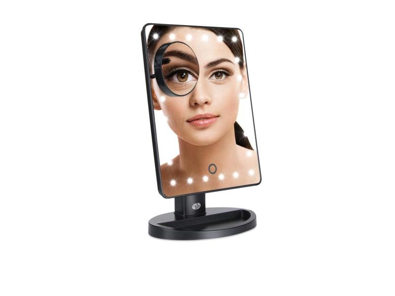 Rio Kosmetikspiegel Touch Beauty Mirror Schwarz Dimmbarer Schminkspiegel