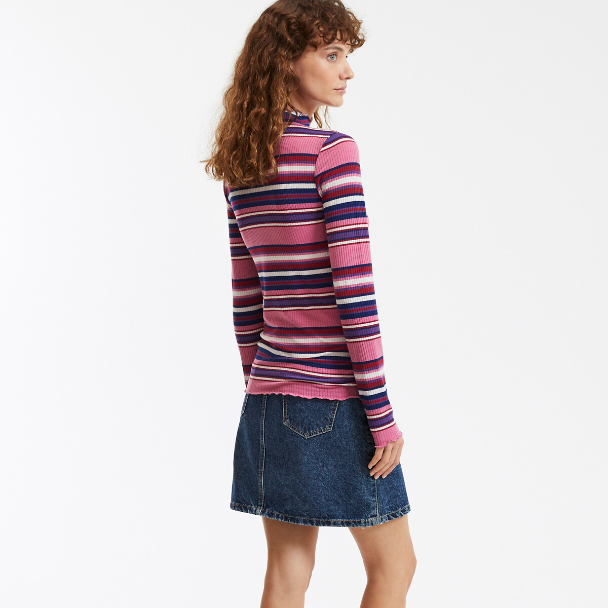 COLEÇÃO LA REDOUTE<br>Camiseta com gola alta e mangas compridas