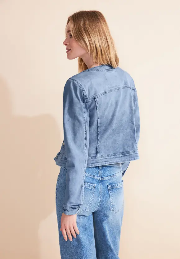 Hellblaue Jeansjacke - heavy bright bleach