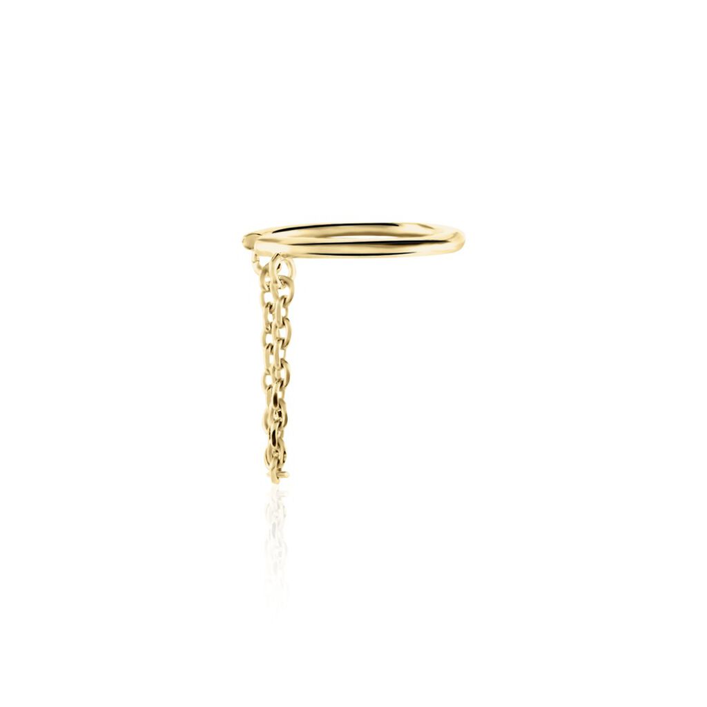 Bijou D'oreille Unitaire Silohe Plaqué Or Jaune