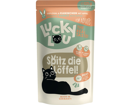LuckyLou natvoer voor katten, gevogelte & konijn, 125 g