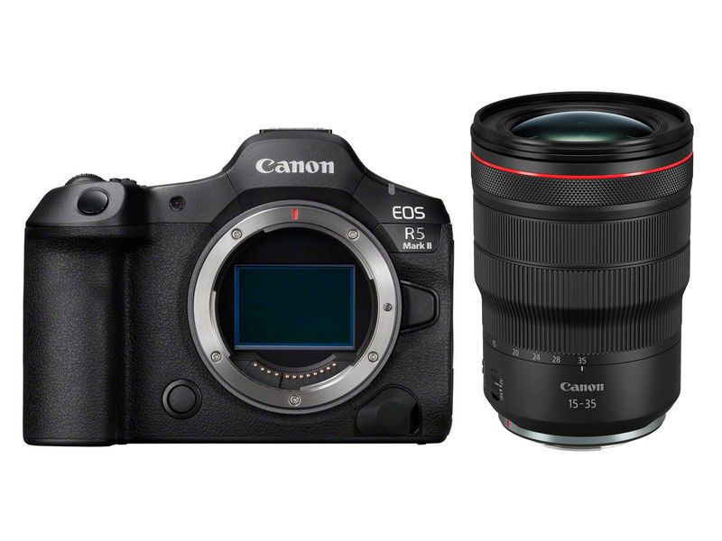 Canon Fotokamera EOS R5 Mark II Kit RF 15-35 mm F/2.8 l IS Leistungsstarke Kamera für Fotografen und Filmemacher aller Genres inklusive Objektiv
