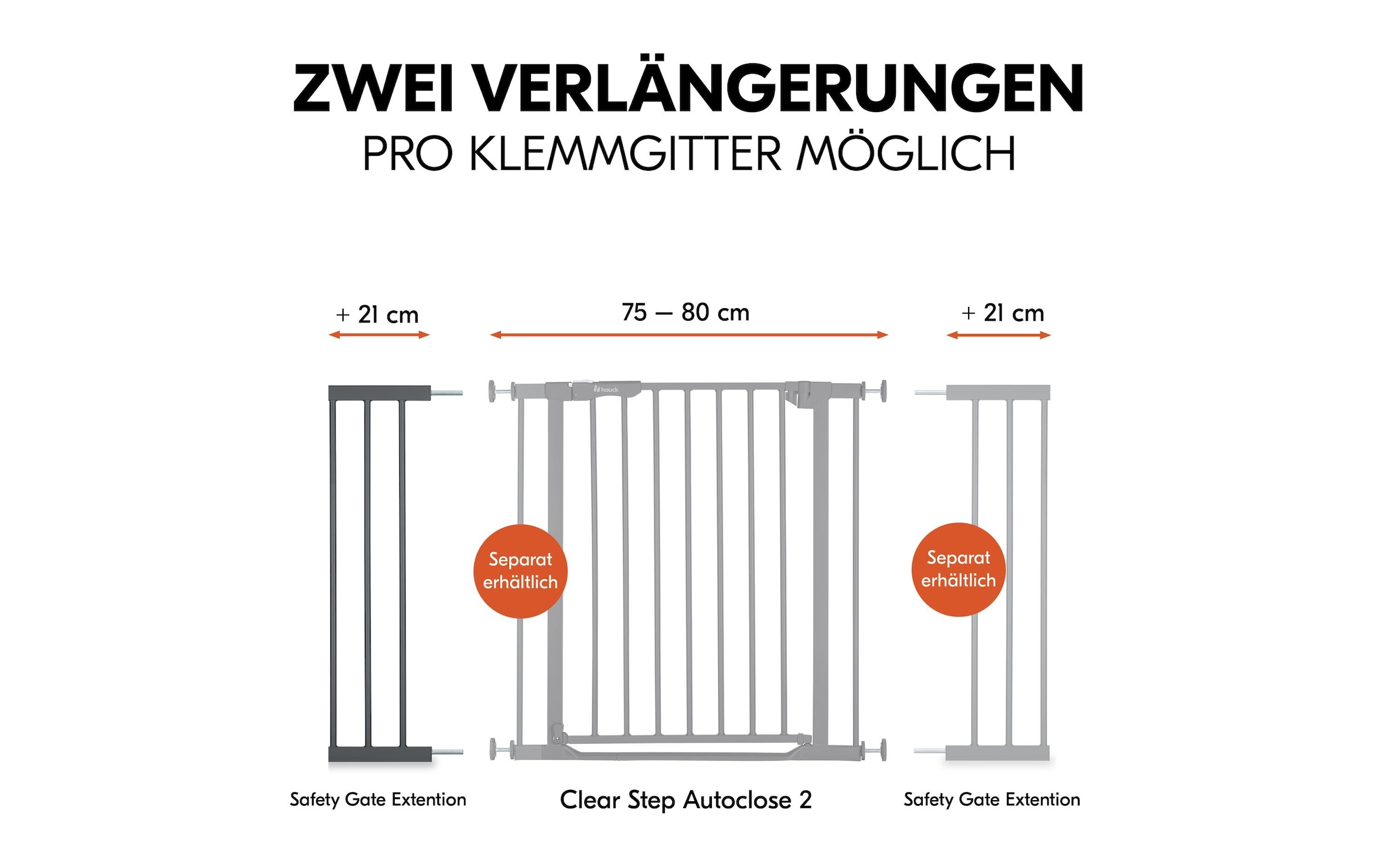 Hauck Verlängerung für Türschutzgitter »Safety Gate Extension 21 cm«