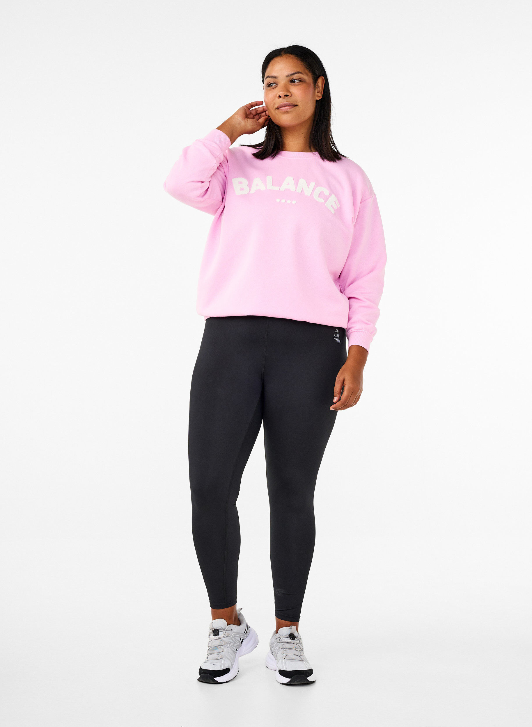 Sweatshirt med tekst i frotté