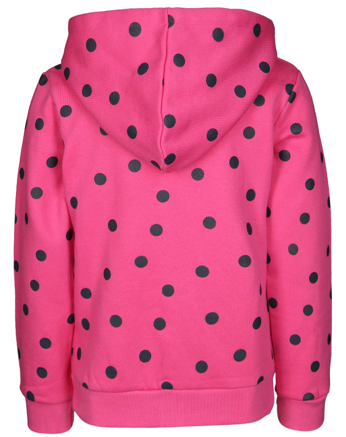 Kapuzen-Sweatjacke PUNKTE in pink