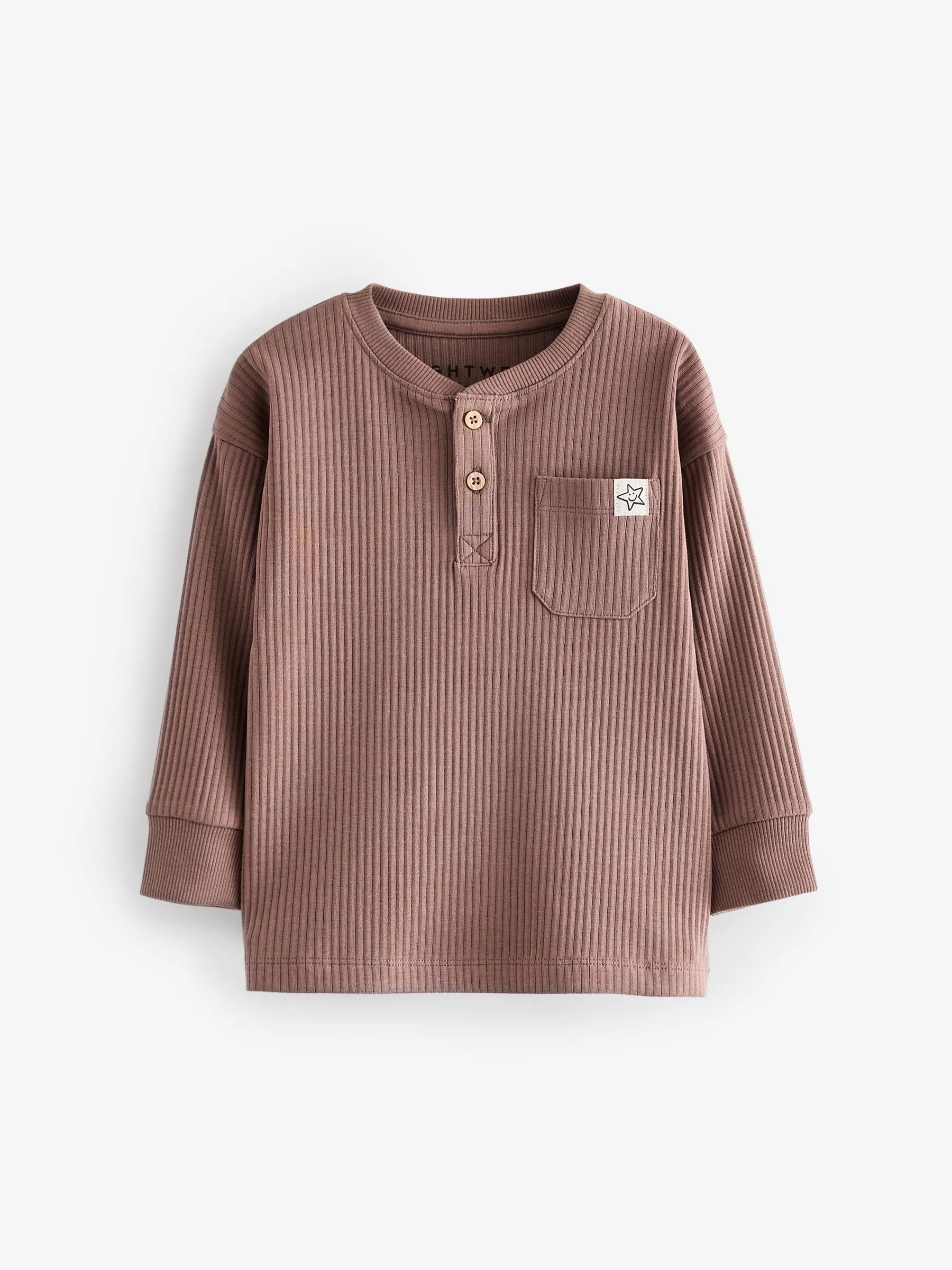 Marineblauw/camel effen - Verpakking van 3 relaxed fit pyjama's (9mnd-12jr)