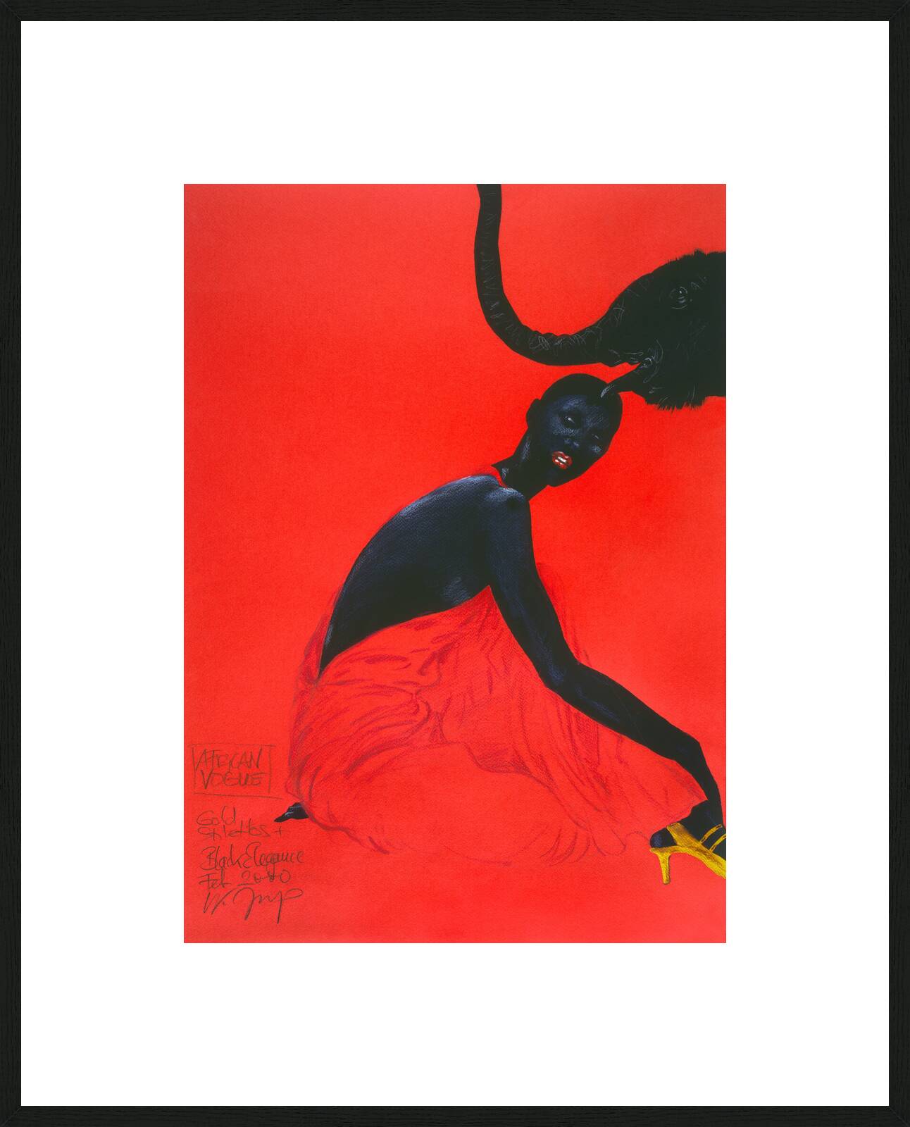 African Vogue - Gold Stilettos & Black by Wolfgang Joop - Limited Edition. Edition of: 100. Signed.