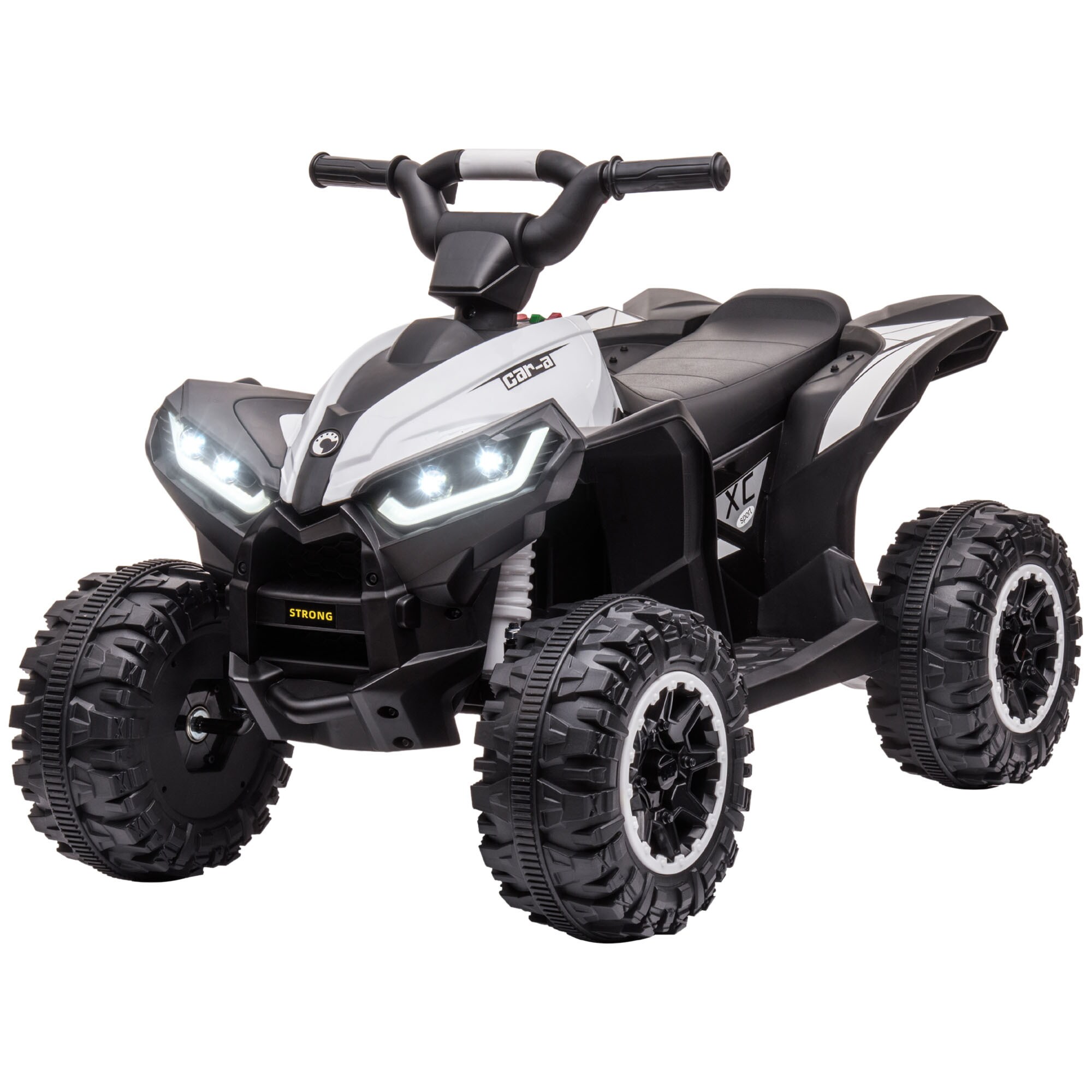 HOMCOM Elektro-Quad mit USB-Anschluss schwarz, weiß 83L x 53B x 55,5H cm