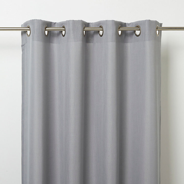 Voilage GoodHome Kippens gris l.140 x H.260 cm