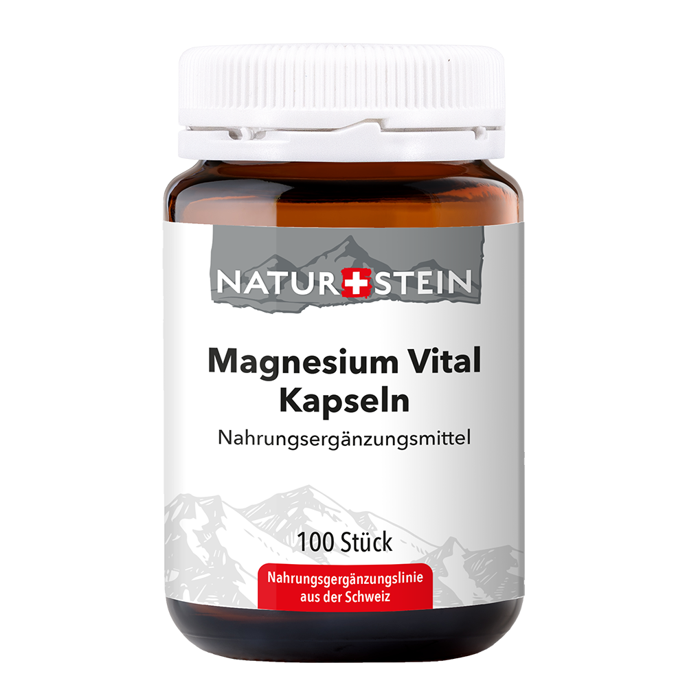 NATURSTEIN Magnesium Vital<br>100 Stück, Glasflasche, Kapsel
