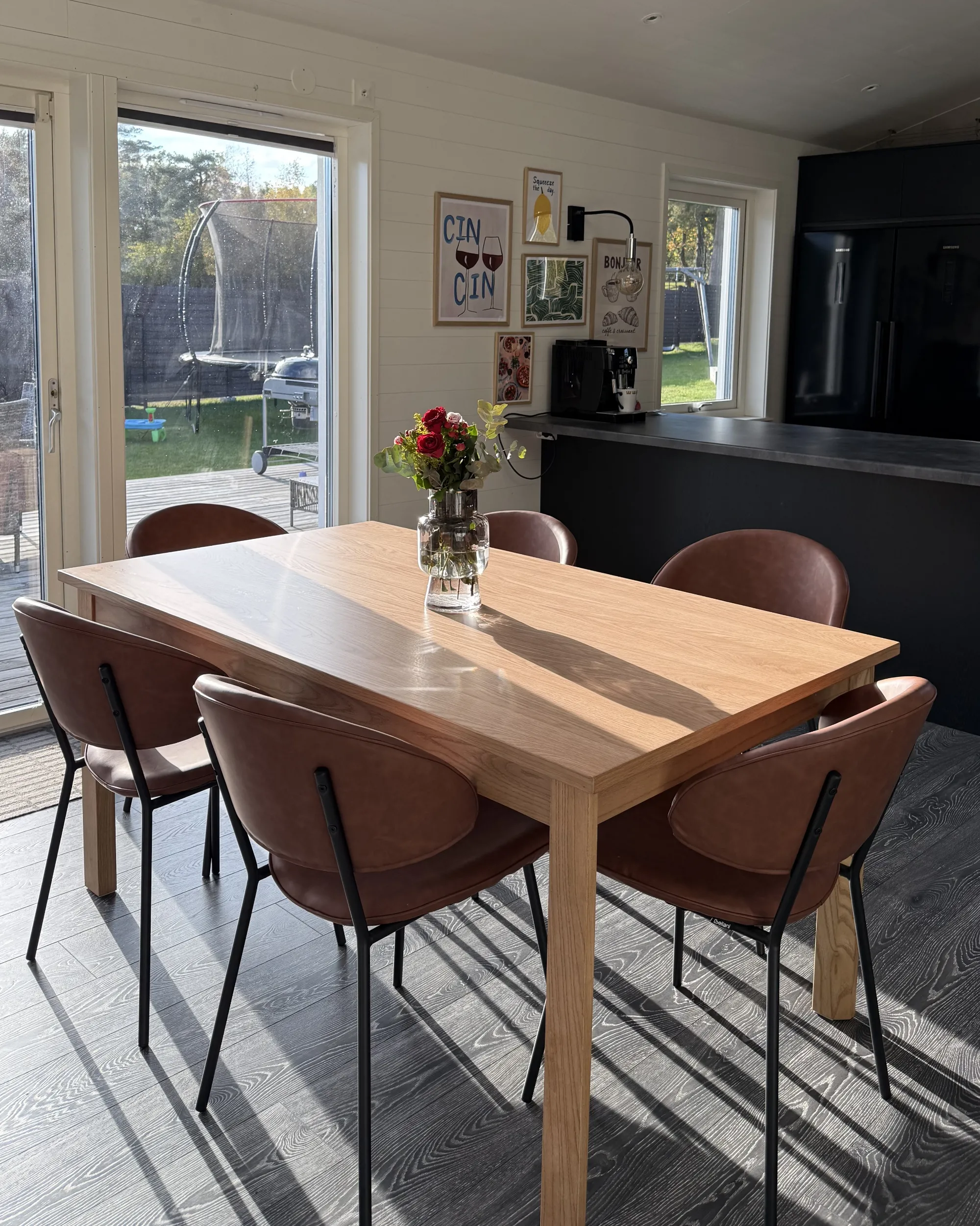 Set van 2 eetkamerstoelen KIANA Kunstleer Bruin