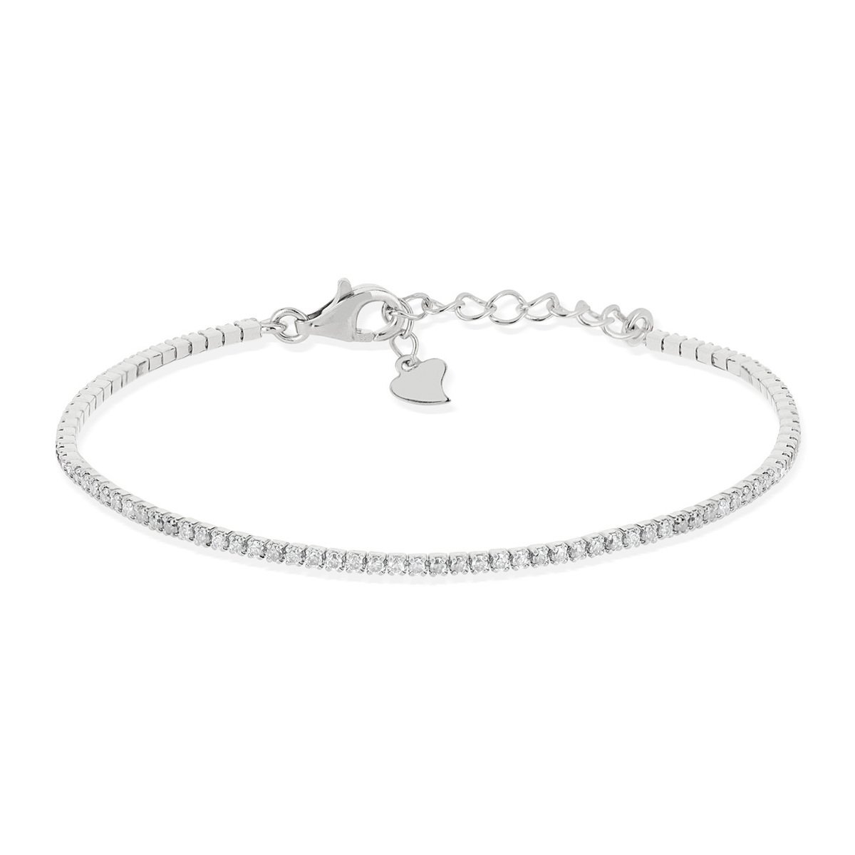 Bracelet tennis argent 925 zirconias 18 cm