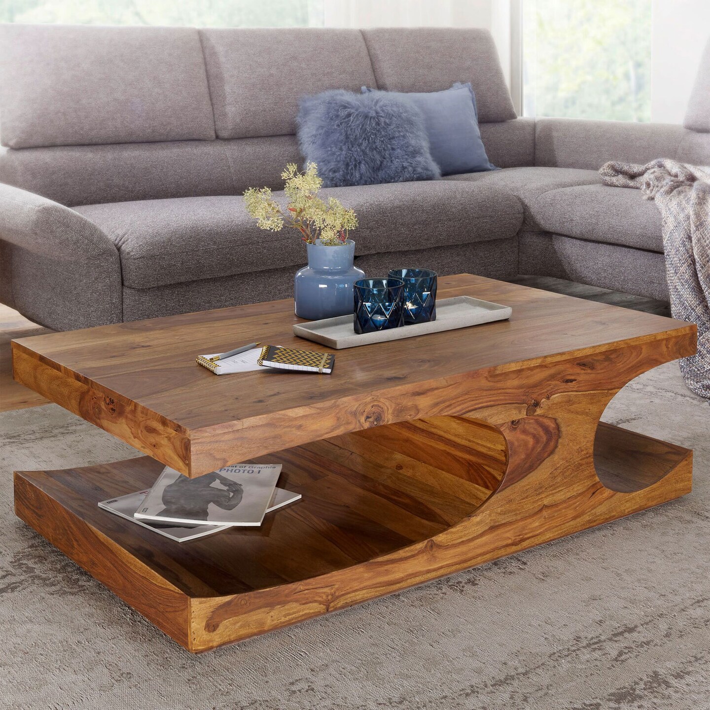 Couchtisch Kal Massivholz Sheesham
