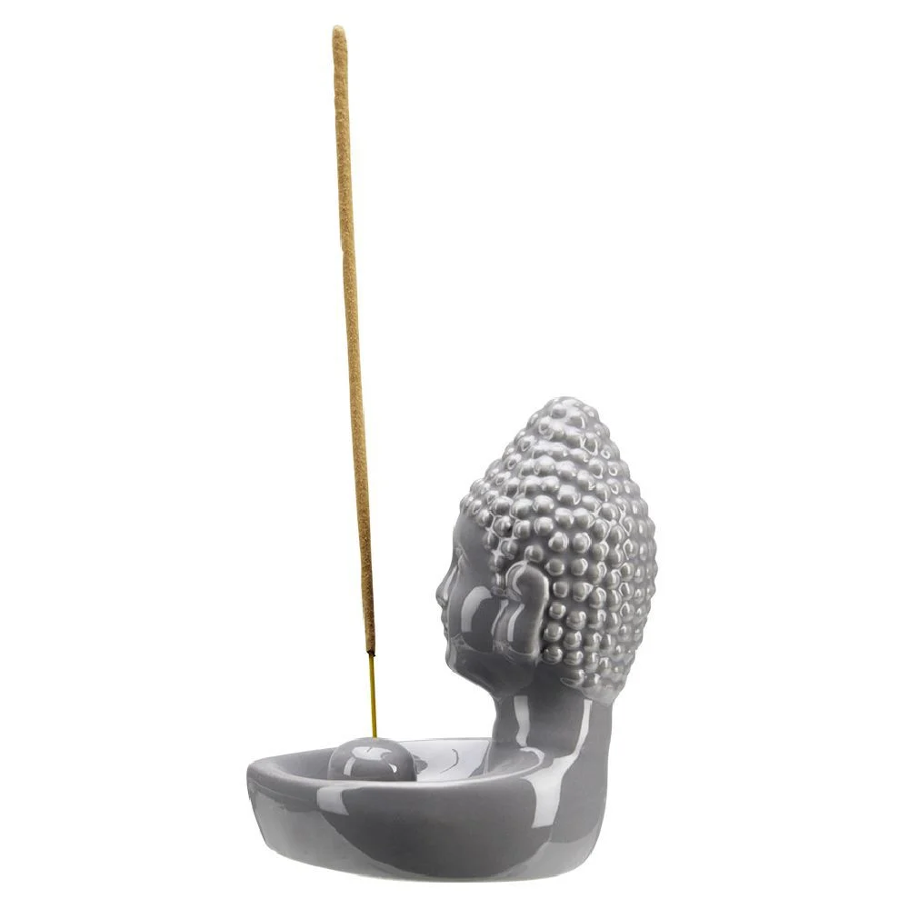 Porte encens décoration Bouddha en céramique