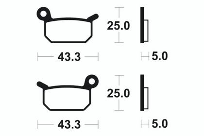 Plaquettes de freins Tecnium MX/Quad métal fritté - MO294