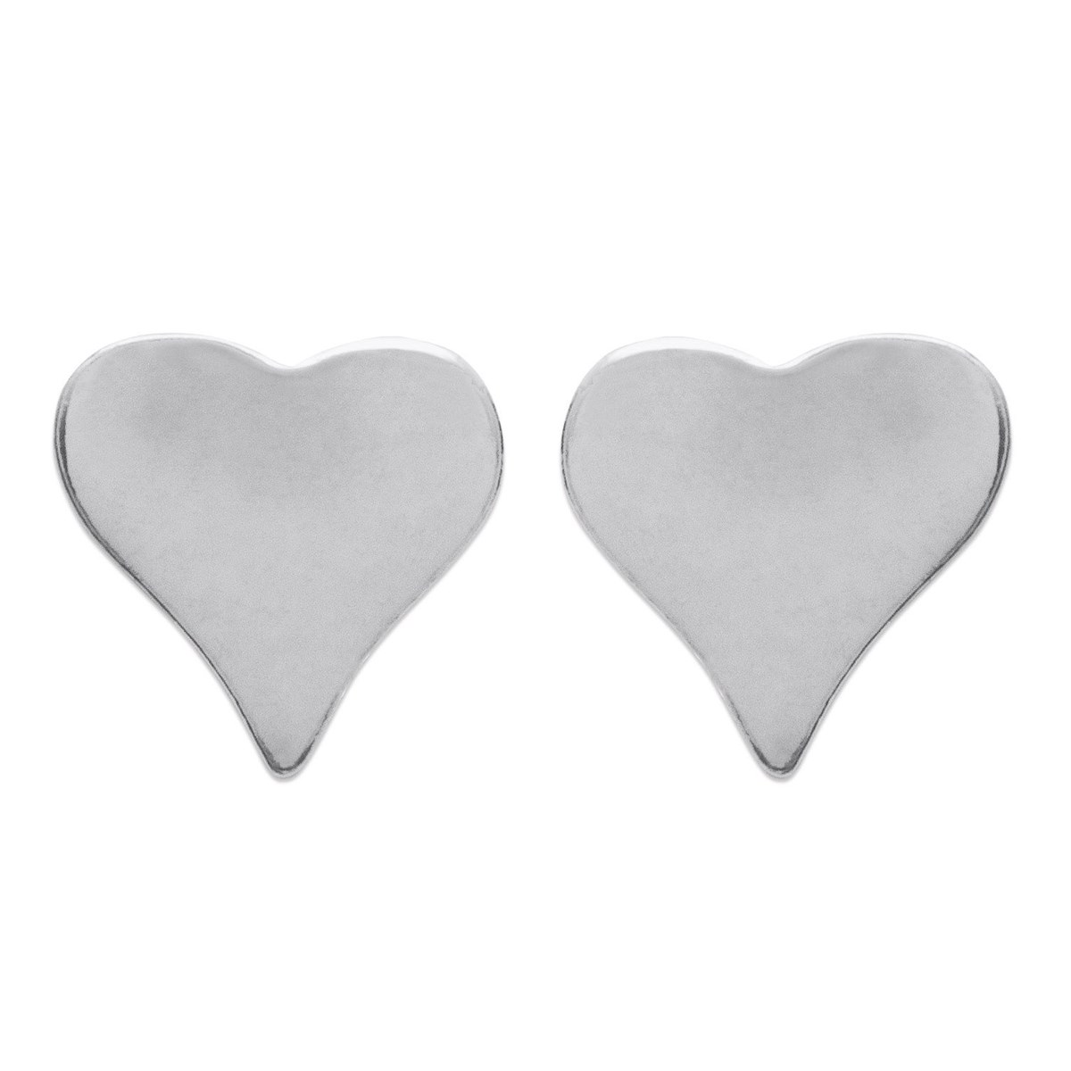 Boucles d'oreilles petit coeur Argent 925 Rhodié