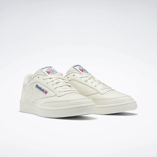 Reebok Club C 85 Sneakers, Chalk/Chalk/Classic Cobalt, 44