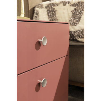 Hermeta meubelknop rond met bout M4 40 mm naturel