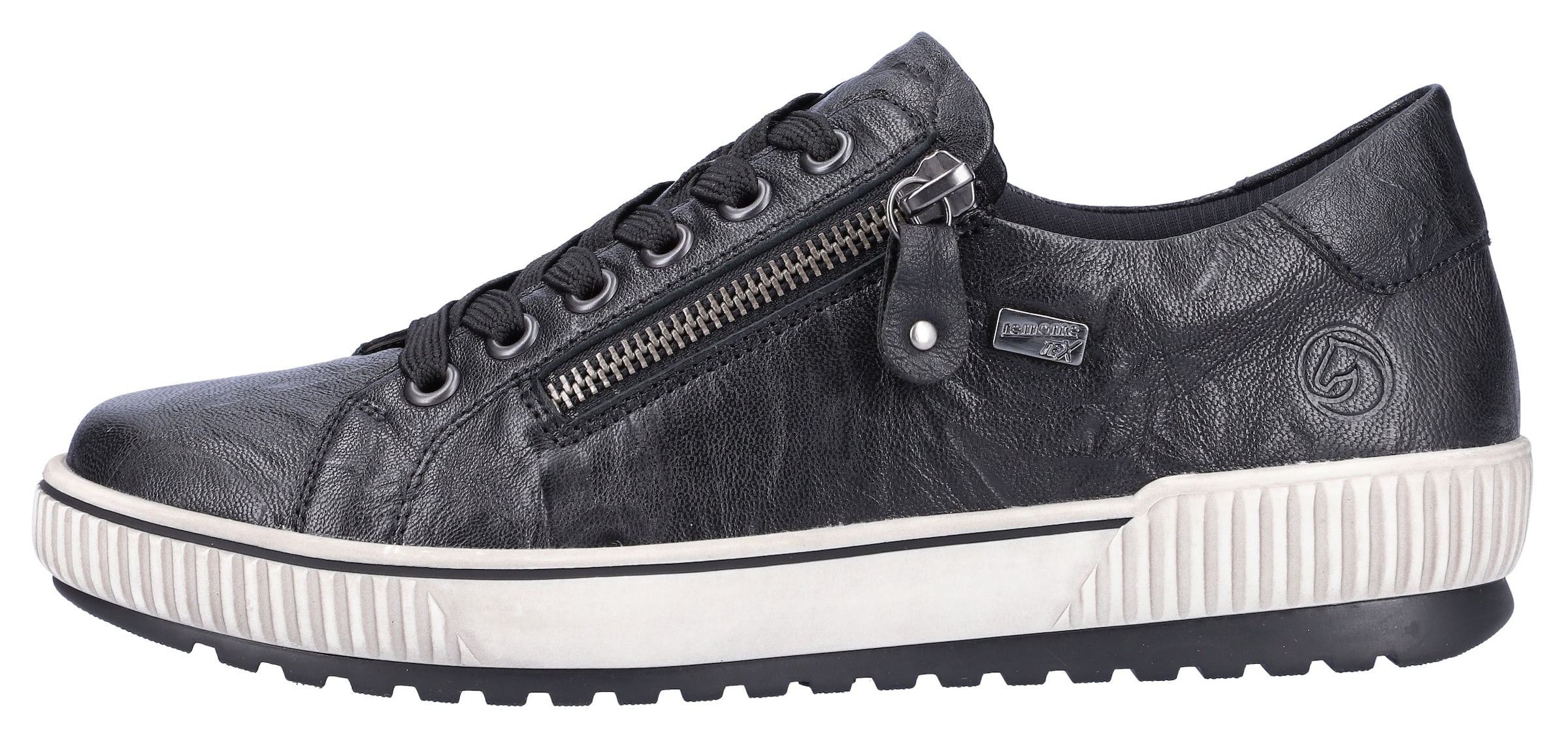 Remonte Plateausneaker  , Freizeitschuh, Halbschuh, Schnürschuh mit Aussenreissverschluss