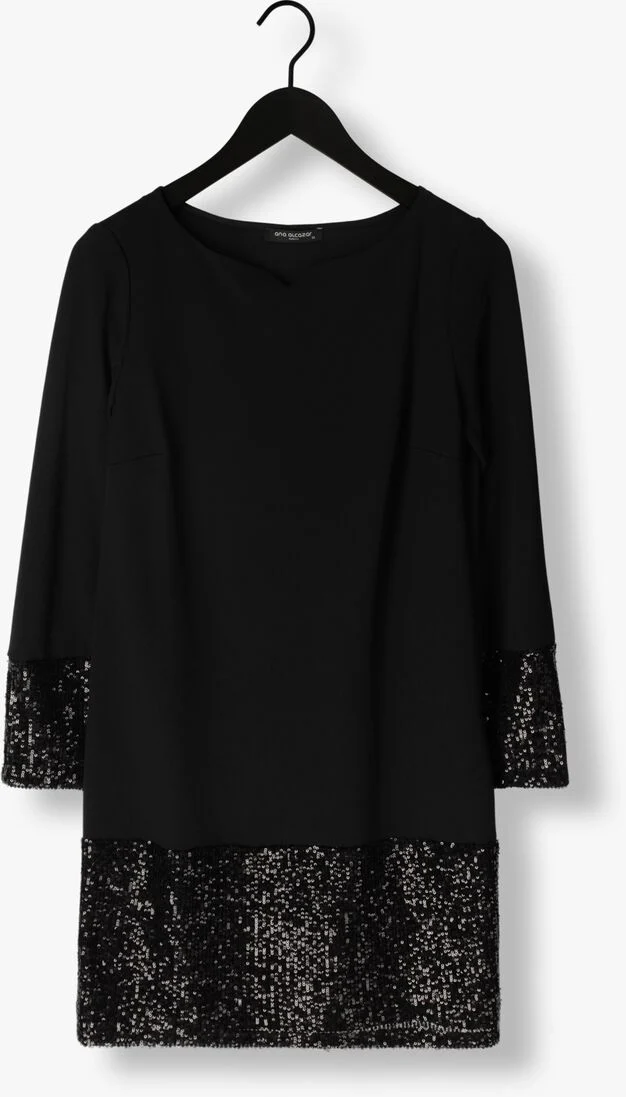 ANA ALCAZAR zwarte ana alcazar mini jurk mix dress