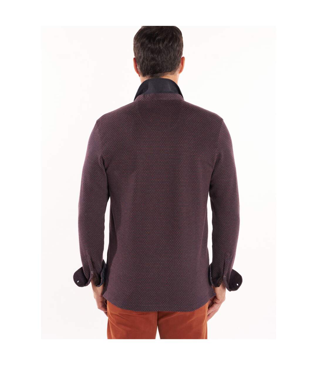 Polo manches longues fantaisie