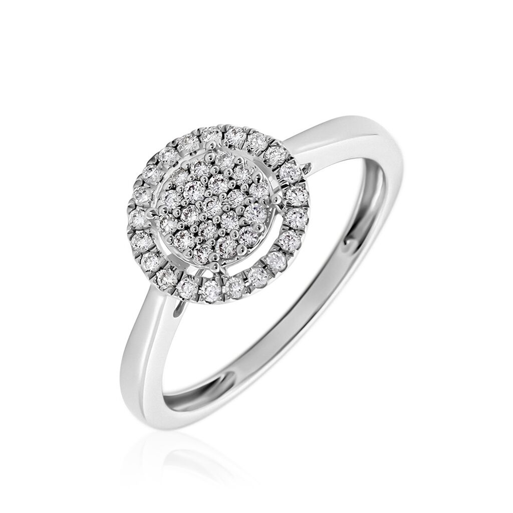 Bague Or Blanc Nawra Diamants Synthétiques