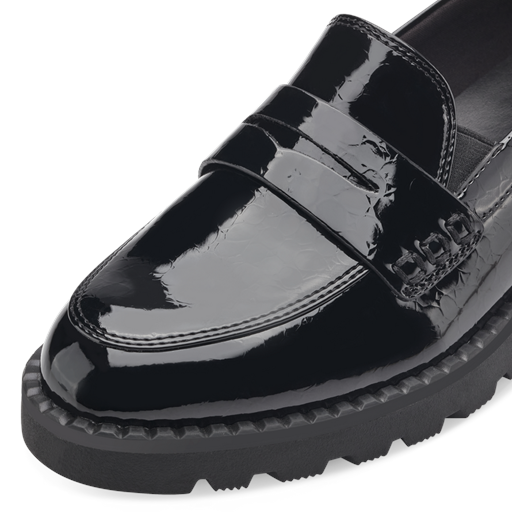 Tamaris Badam Loafers, Black Patent, 39