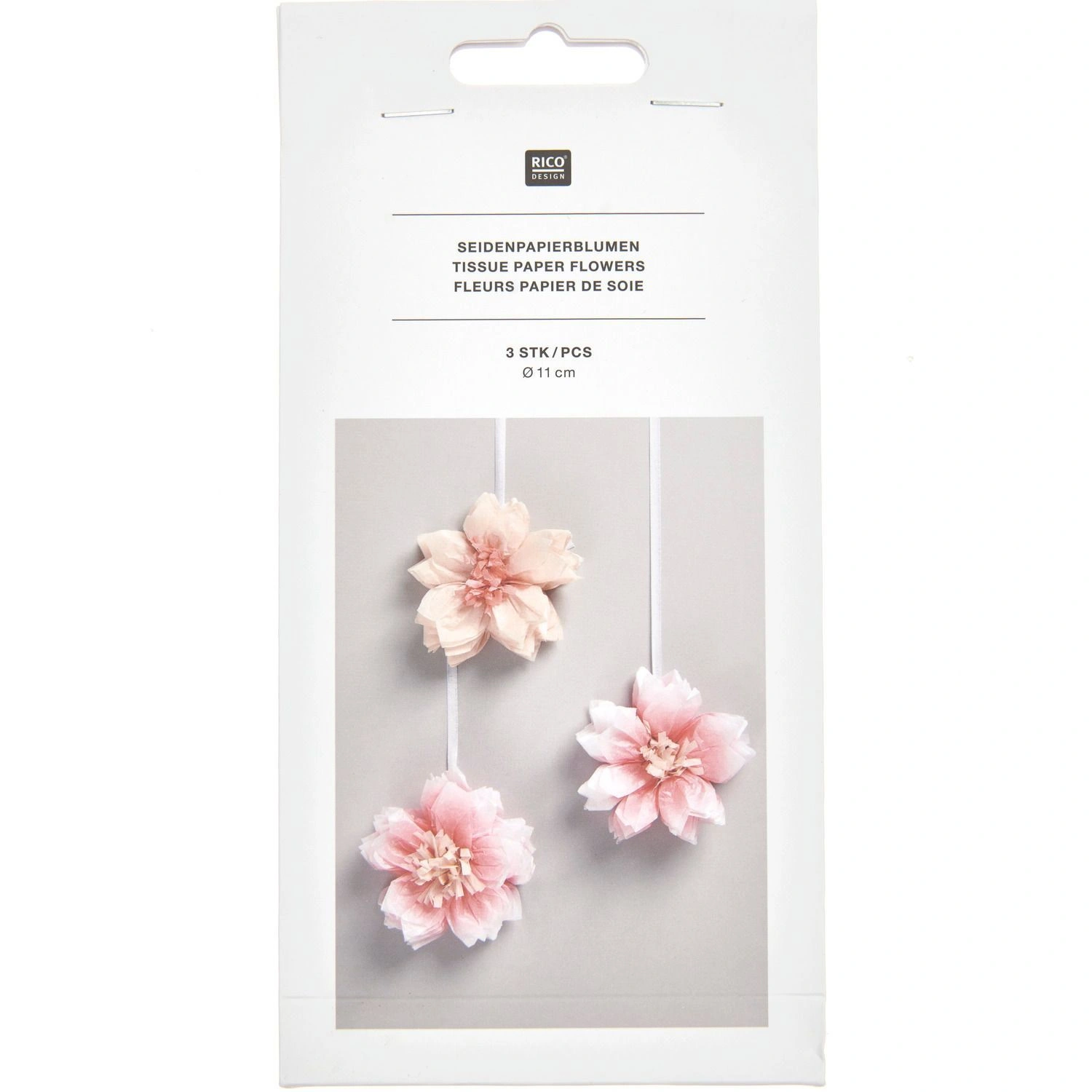 Seidenpapierblumen KIRSCHBLÜTE 3-teilig