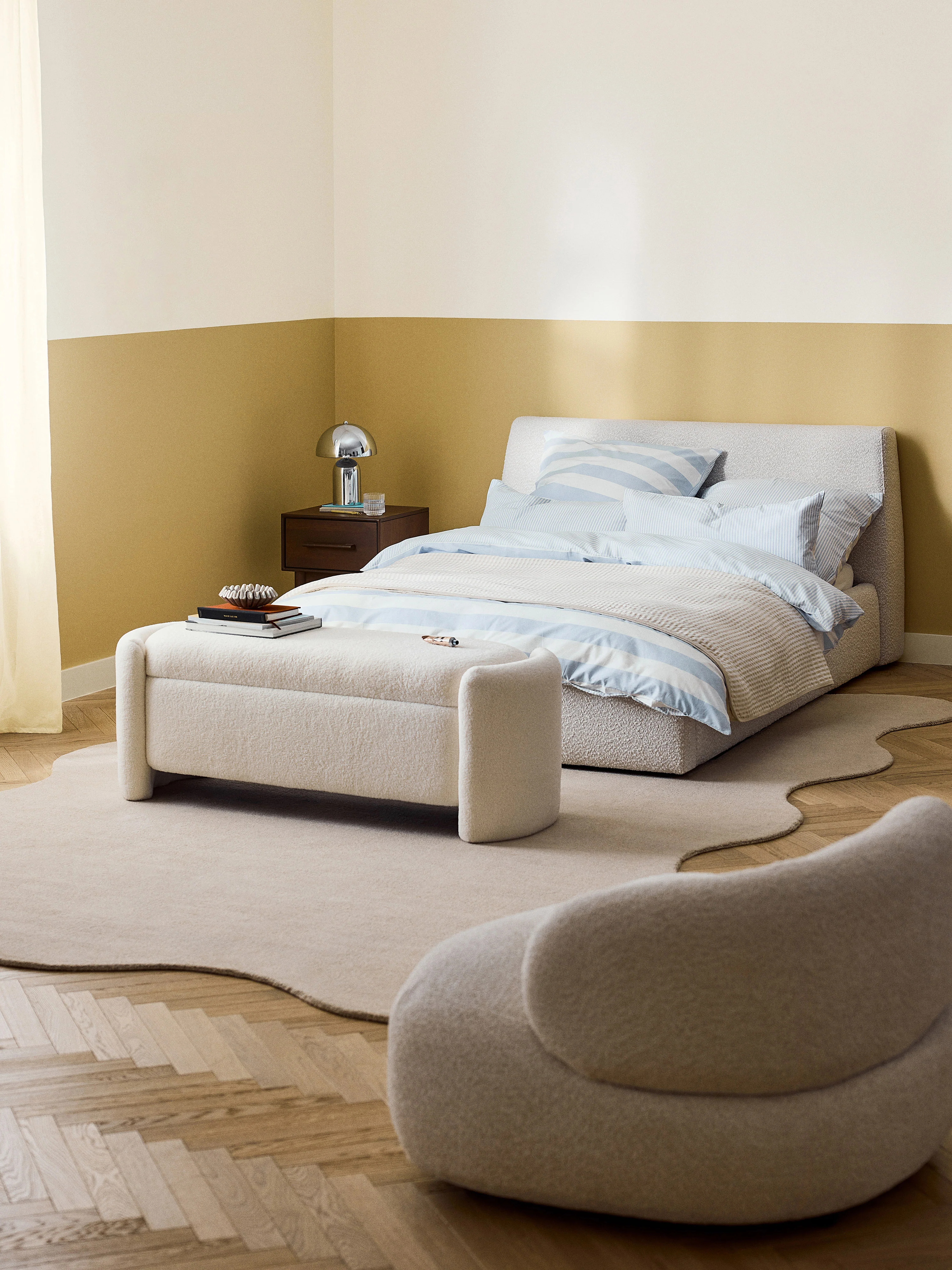 Handgeweven vloerkleed Wavy