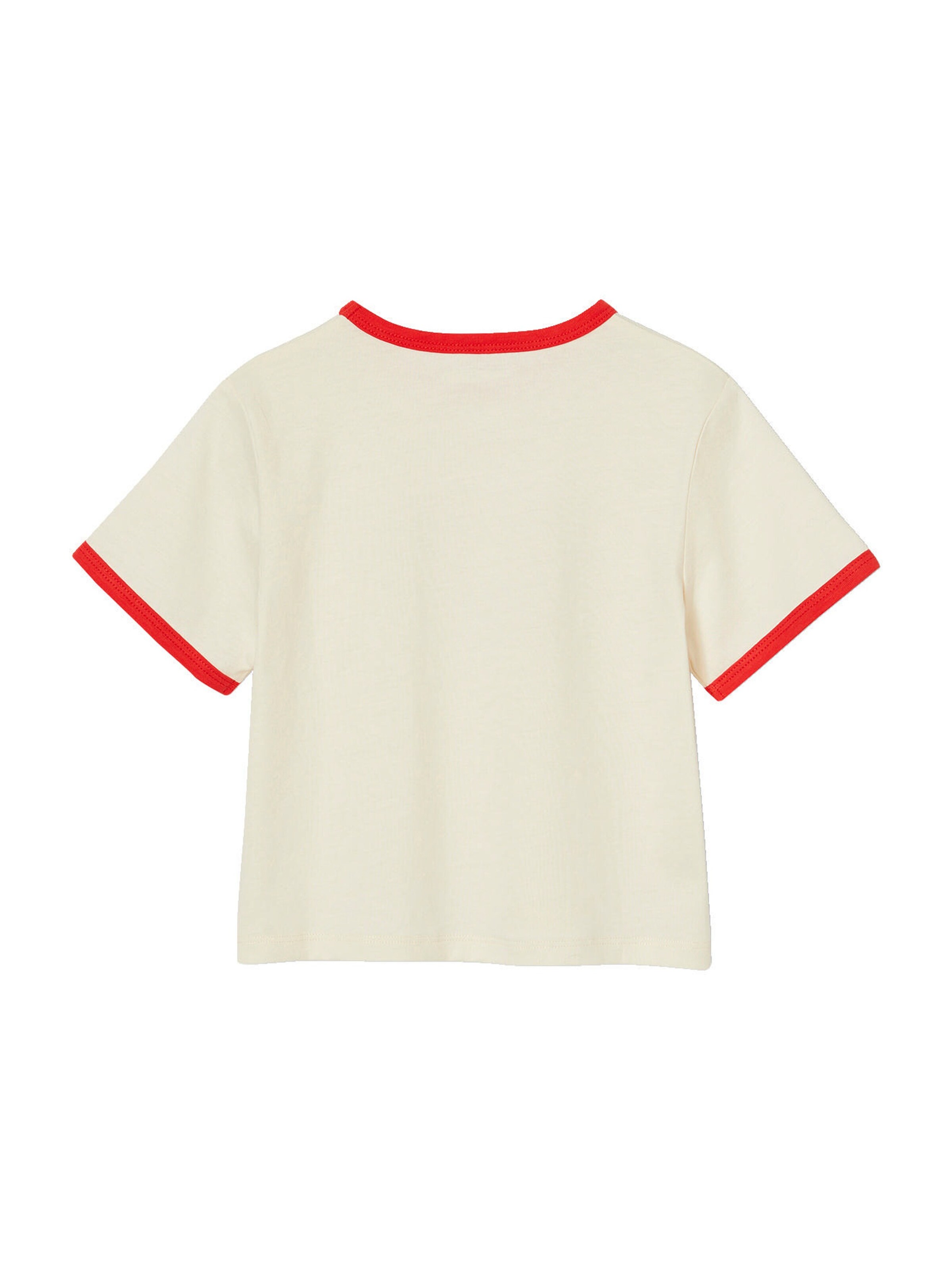 Vertbaudet Mädchen Cropped-Shirt im College-Look wollweiß