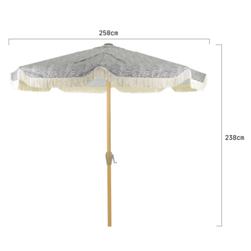 Parasol Portimao met stippen Ø 250 cm | 195 cm hoog