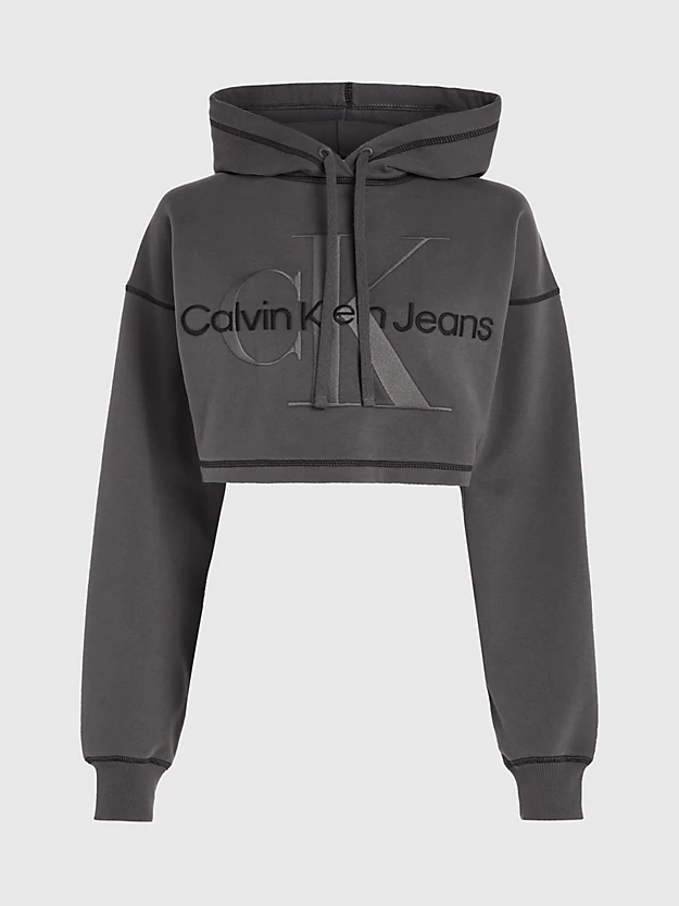 Moletom cropped com monograma
