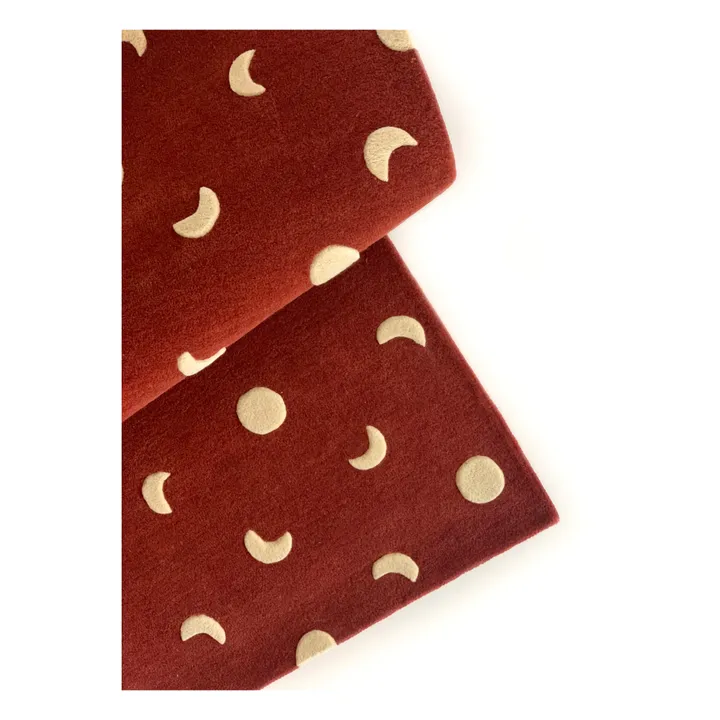 Maison Deux Tapis Lunes en laine | Bordeaux