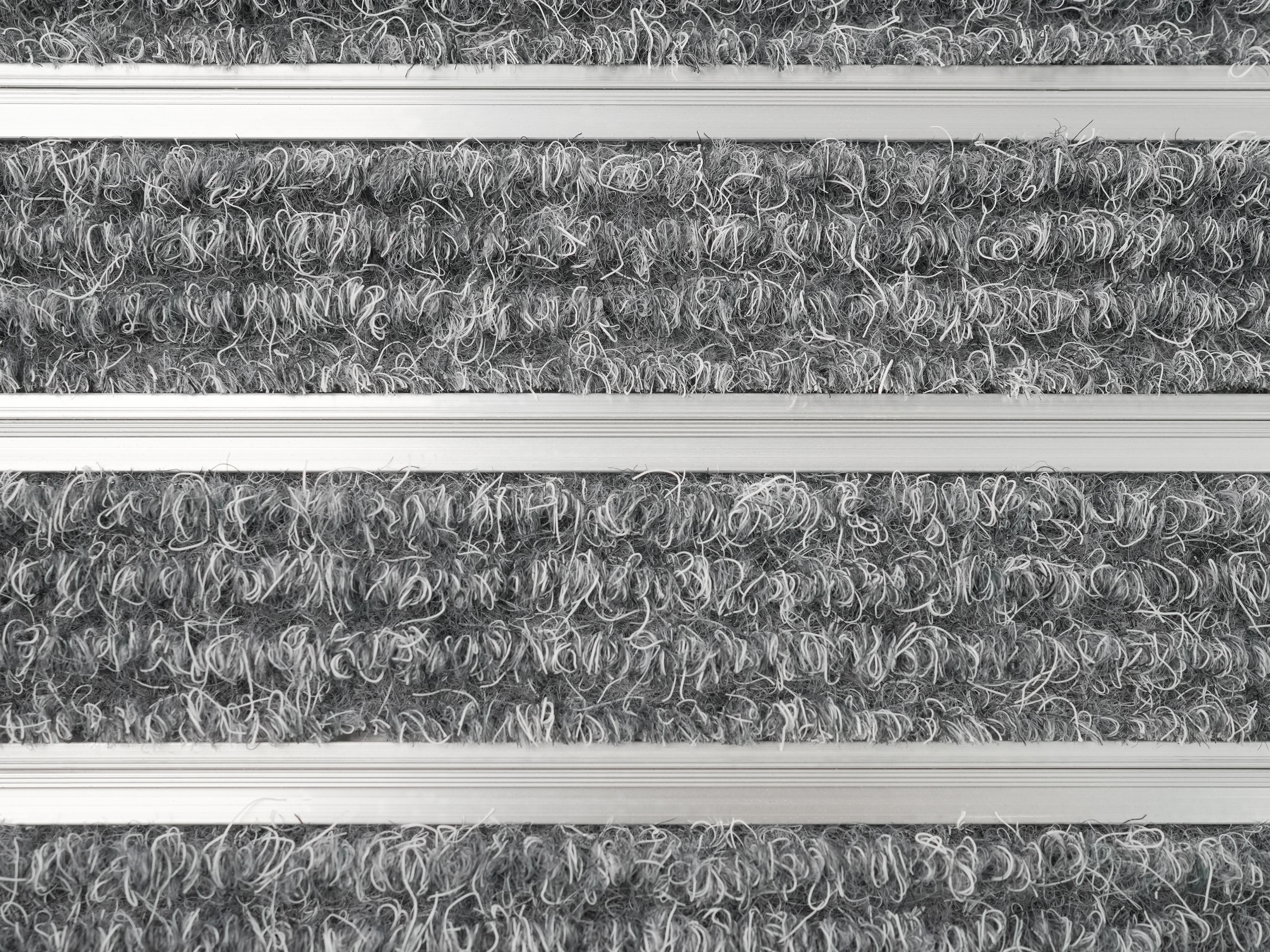 Fussmatte mit Aluminiumrahmen 80 x 50 cm silber/grau