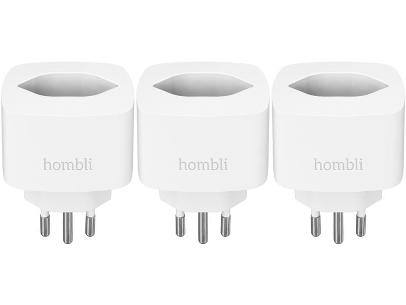 hombli Smart Socket CH, Weiss, 3er-Set Bedienung über Ihr Smartphone