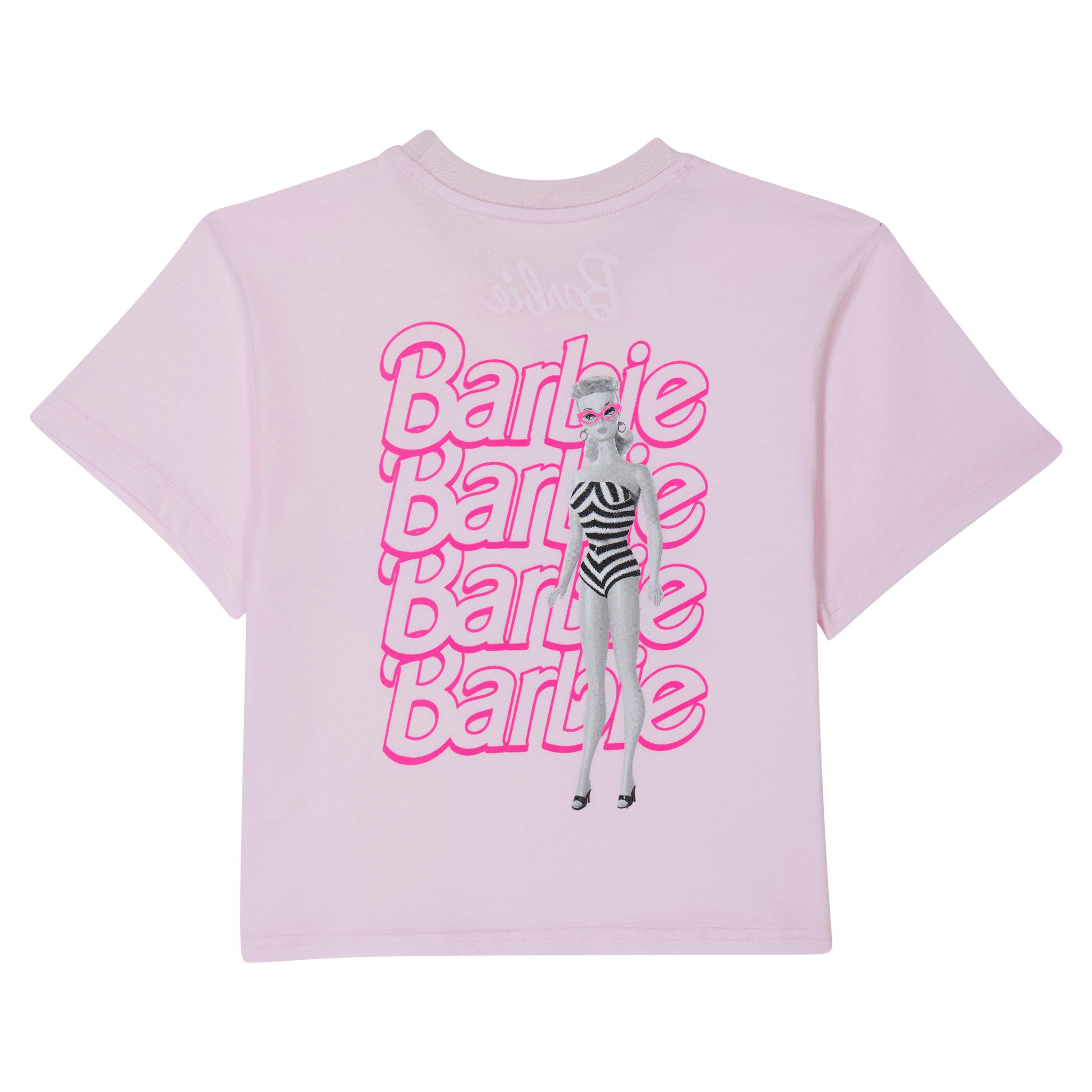 Character Girls Barbie Back Graphic T Shirt Pink