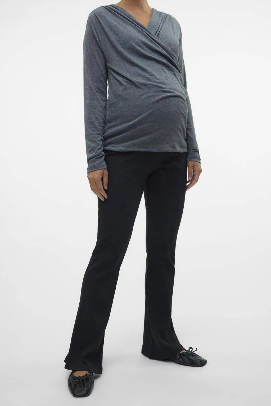 VERO MODA MATERNITY flared zwangerschapslegging VMMLAVENDER zwart