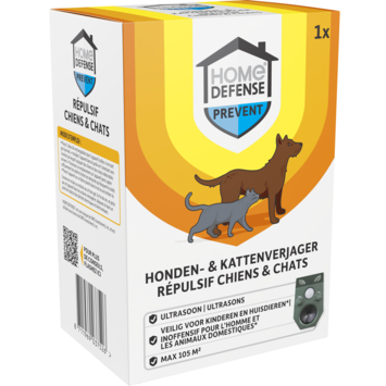 HOME DEFENSE® hondenverjager en kattenverjager ultrasoon 105m²