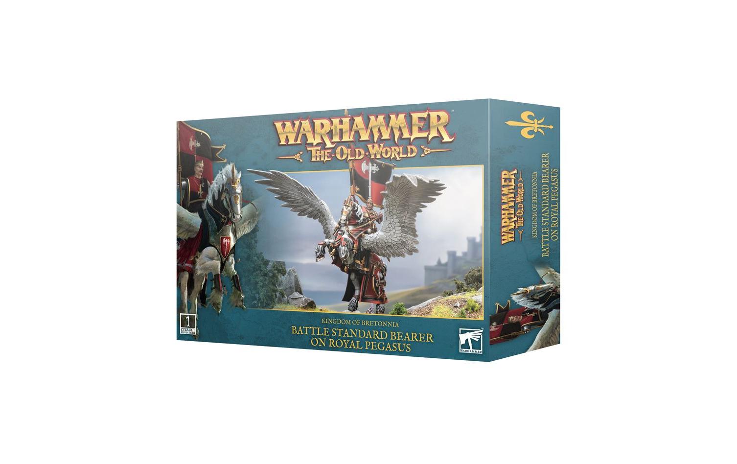 Warhammer The old World Battle Standard on Royal PegasusWarhammer The old World Miniatur: Armeestandartenträger auf Königspegasus
