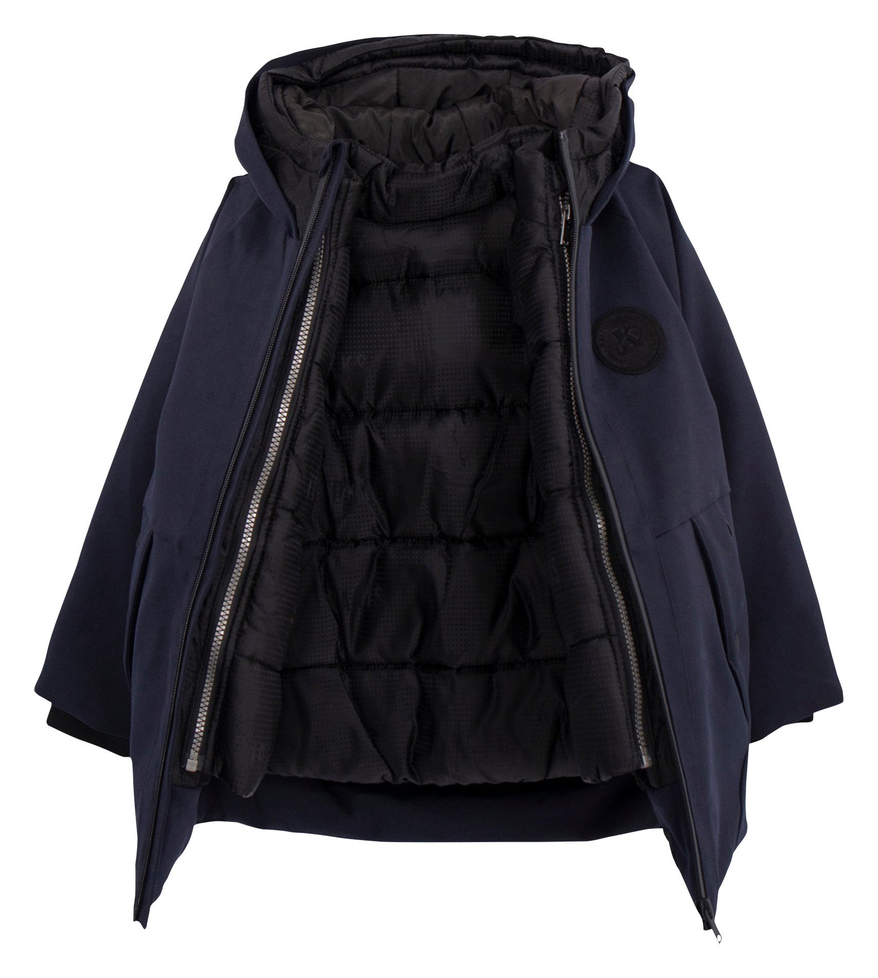 Parka col montant 2 en 1 | Bleu
