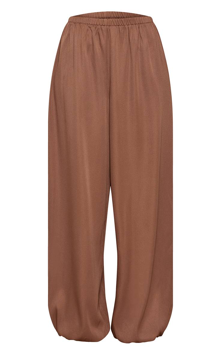 Moka Pantalon Ballon Taille Haute À Taille Élastiquée Tissé - Ensemble Coordonné